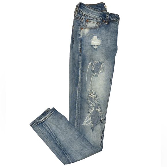REFUGE Mid Rise Skinny Stretch Distressed Jegging Jeans Size 6 - Picture 2 of 7